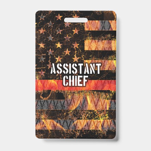 消防副チーフ旗 バッジ (正面)