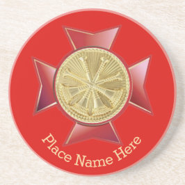 消防副本部長金ゴールドメダリオン コースター