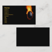 消防名刺のボーリングボール 名刺 (正面/裏面)