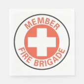 消防員標識 スタンダードランチョンナプキン (正面)