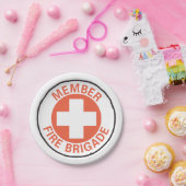 消防員標識 ペーパープレート (パーティー)