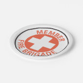 消防員標識 ペーパープレート (アングル)