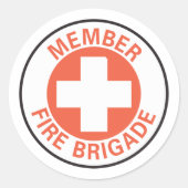 消防員標識 ラウンドシール (正面)