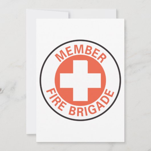 消防員標識 招待状 (正面)
