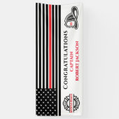 消防団旗の赤線 横断幕 (縦)