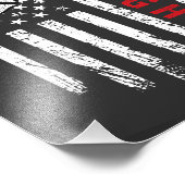 消防団赤線米国国旗 フォトプリント            (角)