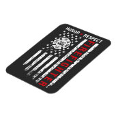 消防団赤線米国国旗 マグネット (左側)