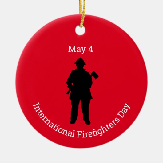 消防国際的隊デイオーナメント セラミックオーナメント (正面)