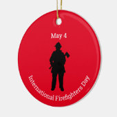 消防国際的隊デイオーナメント セラミックオーナメント (左)