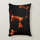 消防坑冬燃え丸太 アクセントクッション (正面(垂直))