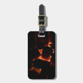 消防坑冬燃え丸太 ラゲッジタグ (正面縦)