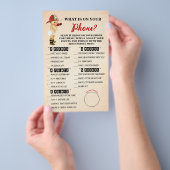 消防士あなたの電話シャワーゲームカードに何がある チラシ (ハンドル)