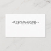 消防士ありがとう消防署Thin Red Line 名刺 (裏面)