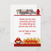 消防士ありがとう3.5インチx5インチ(フラットスタイル)FF01C 招待状 (正面/裏面)