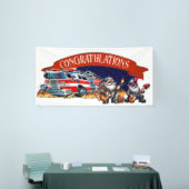 消防士おめでとう! 横断幕 (トレードショー)