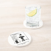 消防士おもしろいと警官の漫画 コースター (側面)