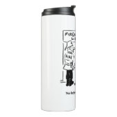 消防士おもしろいと警官の漫画 タンブラー (回転左)