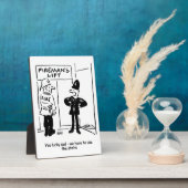 消防士おもしろいと警察官おもしろい フォトプラーク (側面)