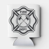 消防士おもしろいオフデューティ救ユーザークーラーボックス 缶クーラー (裏面)