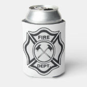 消防士おもしろいオフデューティ救ユーザークーラーボックス 缶クーラー (缶裏面)