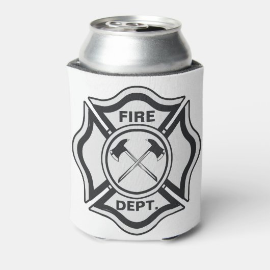 消防士おもしろいオフデューティ救ユーザークーラーボックス 缶クーラー (缶裏面)