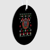 消防士おもしろいクリスマスかわいい恋人の贈り物 オーナメント (正面)