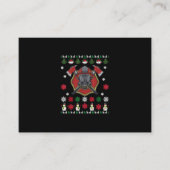 消防士おもしろいクリスマスかわいい恋人の贈り物 名刺 (正面)