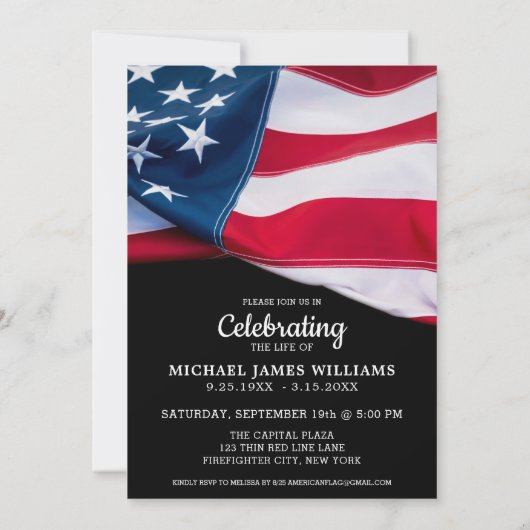 消防士お祝い救命士メモリアル 招待状 (裏面)