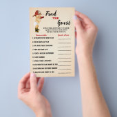 消防士がゲスト赤ちゃんシャワーのゲームカードを見つける チラシ (ハンドル)