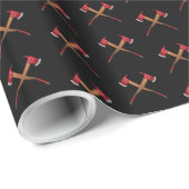 消防士がレスキュー軸を越えた消防士ギフト ラッピングペーパー (ロールコーナー)