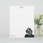 消防士がレターヘッドを押す レターヘッド (スタンド正面)