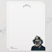 消防士がレターヘッドを押す レターヘッド (正面/裏面)