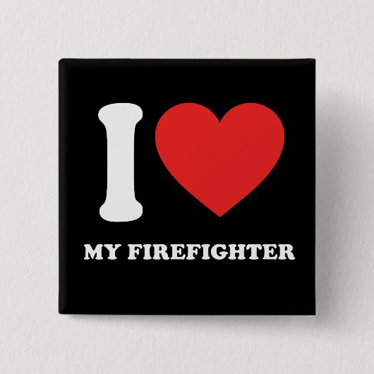 消防士が大好き 缶バッジ (正面)