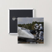 消防士が現場に応じる 缶バッジ (正面&裏面)