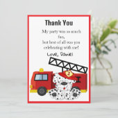 消防士が警報を鳴らす サンキューカード (スタンド正面)