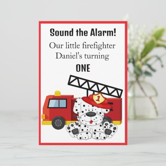 消防士が警報を鳴らす 招待状 (スタンド正面)