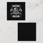 消防士がAxガスマスク吸引器を訓練中 スクエア名刺 (正面/裏面)