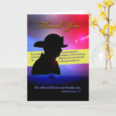 消防士さん、宗教テーマ カード (黄色い花)