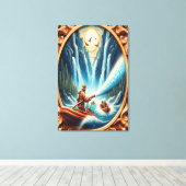 消防士たちはボートに乗り込んだ キャンバスプリント (インサイチュ (ウッドフロア))