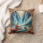 消防士たちはボートに乗り込んだ クッション (ブランケット)