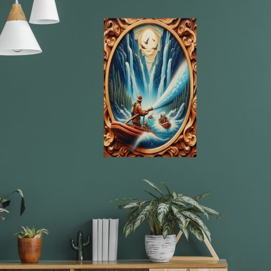 消防士たちはボートに乗り込んだ ポスター (リビング1)