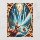 消防士たちはボートに乗り込んだ ポストカード (正面)