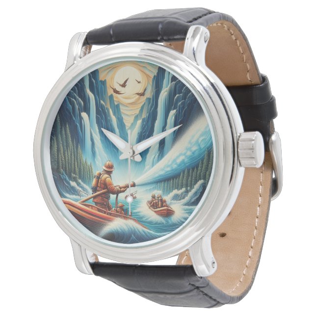 消防士たちはボートに乗り込んだ 腕時計 (アングル)