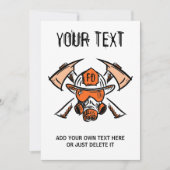 消防士だ。消防署。ギフトアイディア 招待状 (正面)