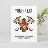 消防士だ。消防署。ギフトアイディア 招待状 (スタンド正面)