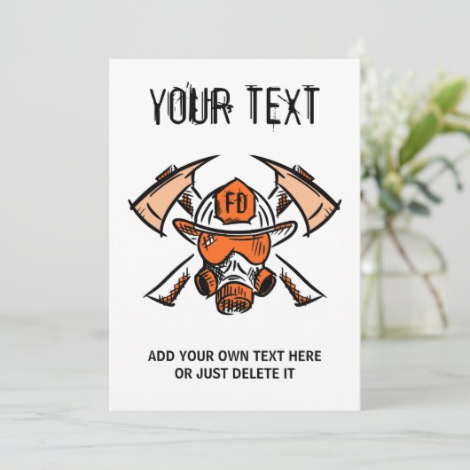 消防士だ。消防署。ギフトアイディア 招待状 (スタンド正面)