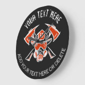 消防士だ。消防署。ギフトテンプレート ラージ壁時計 (傾斜)