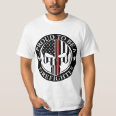 消防士であることを誇りに思う Tシャツ (正面)