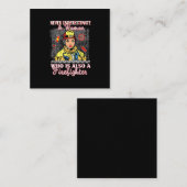 消防士でもある女性を決して過小評価しない スクエア名刺 (正面/裏面)