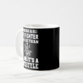 消防士というのは仕事というよりライフスタイルだ コーヒーマグカップ (正面左)